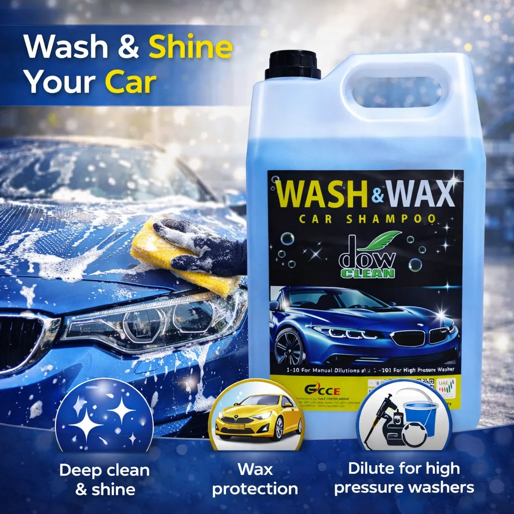 Wash & Wax Car Shampoo 5L – Car Cleaning Shampoo with Shine Protection
