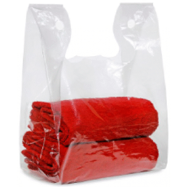 PLAIN WHITE SHOPPING BAGS, 50 BAGS/ROLL
